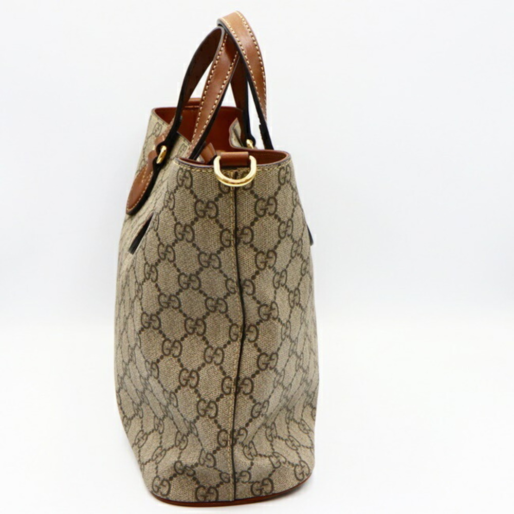 Gucci GG 2WAY Beige Handbag Supreme - Picture 3 of 16